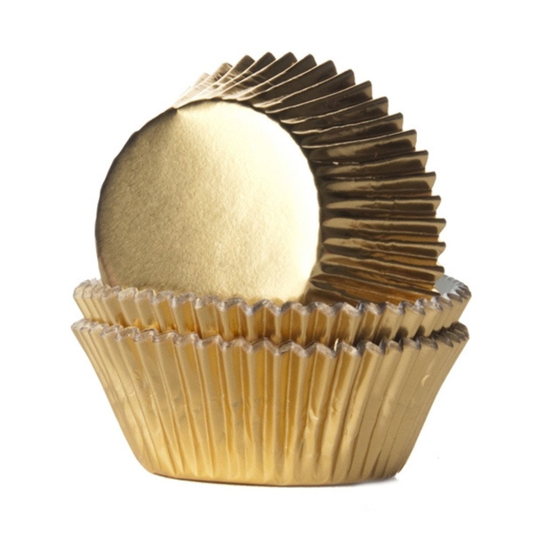 Moldes para muffins Papel Dorado