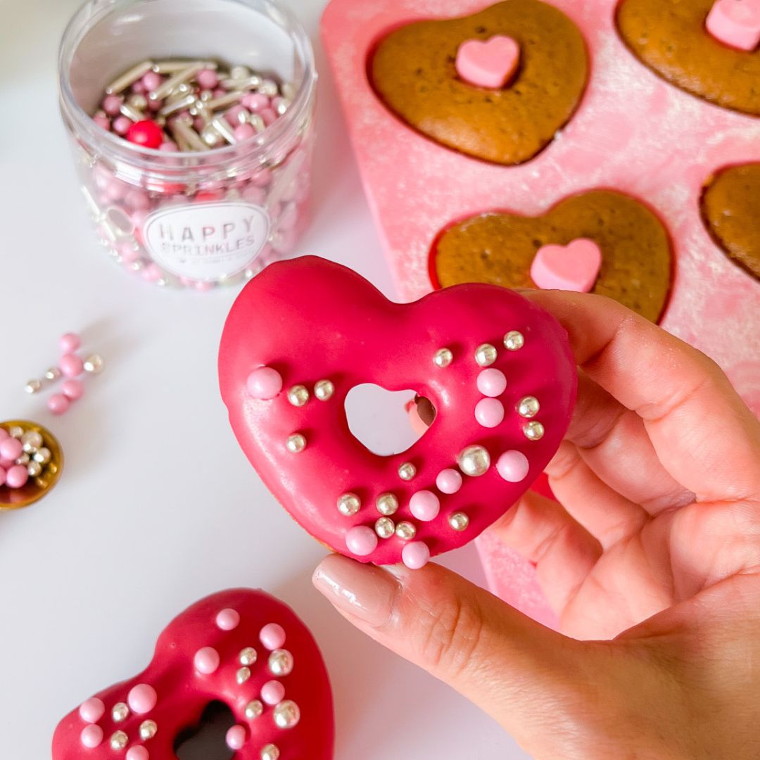 Molde de silicona para donuts en forma de corazón