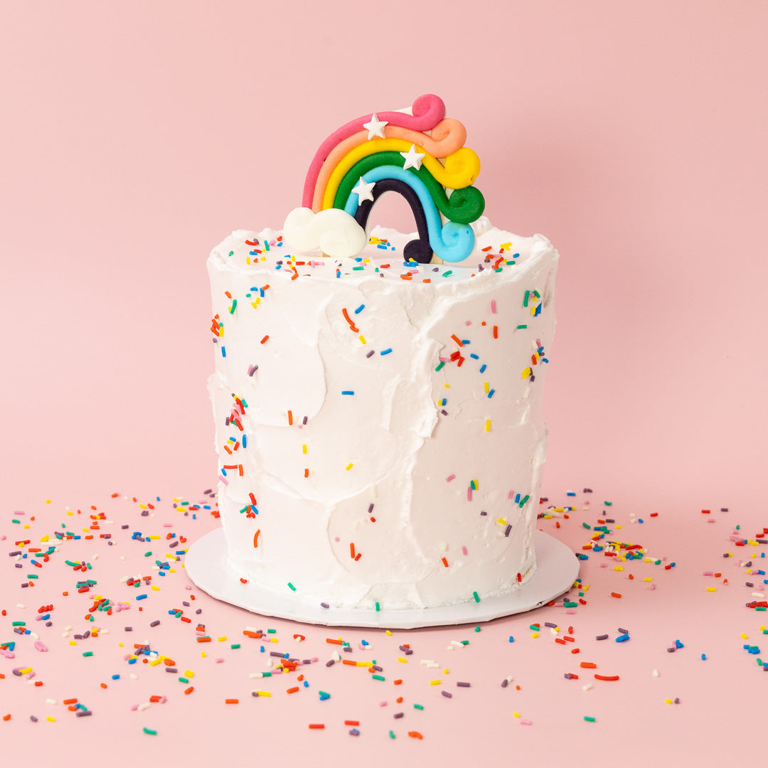 Figurina di zucchero arcobaleno colorata