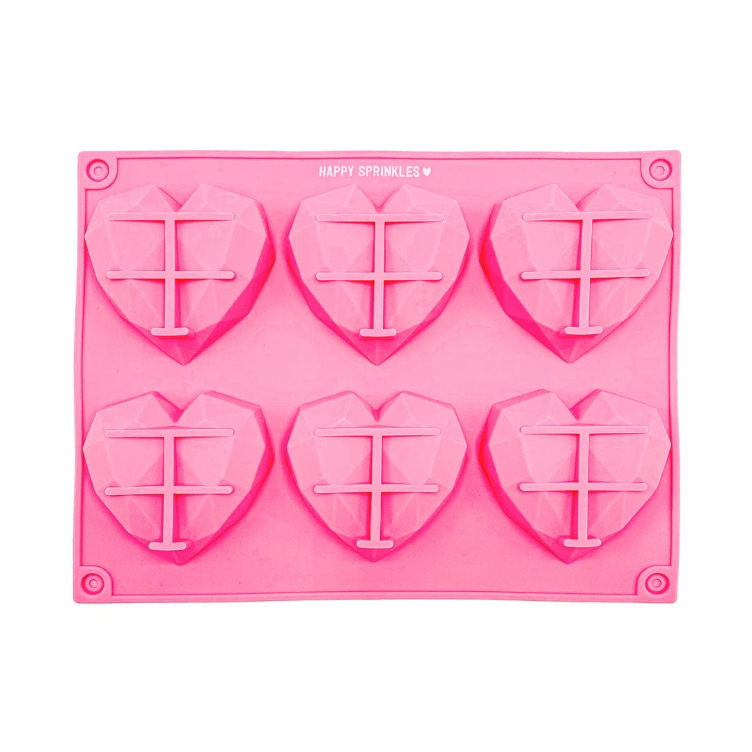 Happy Sprinkles Sprinkles silicone mold diamond hearts