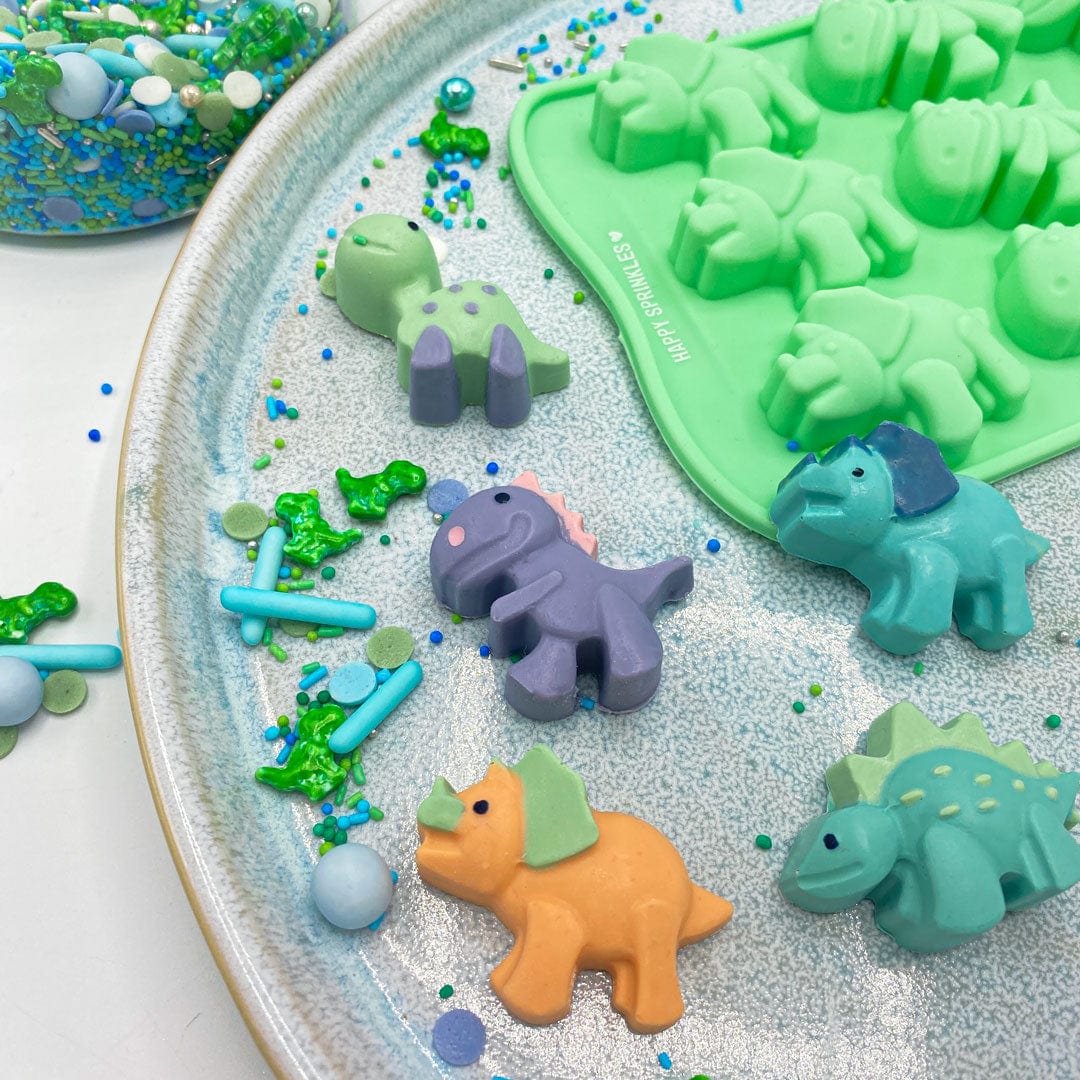 Happy Sprinkles Sprinkles Molde de Silicona Dino Party