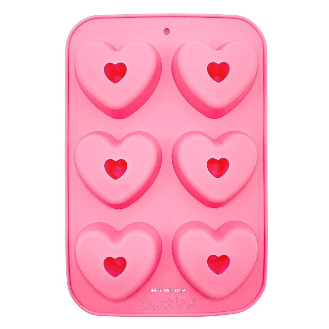 Happy Sprinkles Sprinkles Molde de Silicona Heart Donut