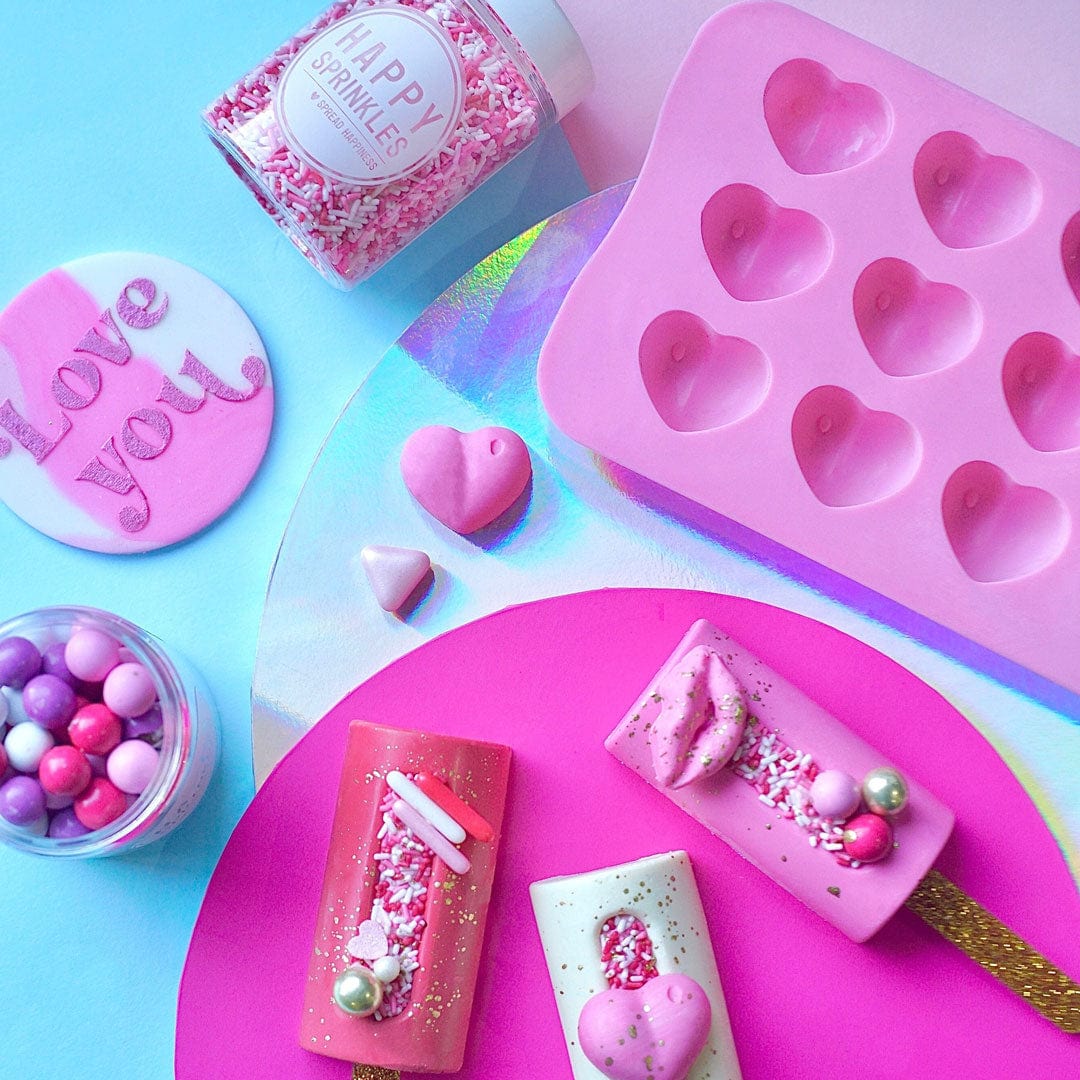 Happy Sprinkles Sprinkles Stampo in silicone per cuori piccoli