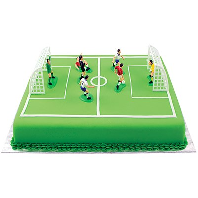 Soccer cake figures set of 9