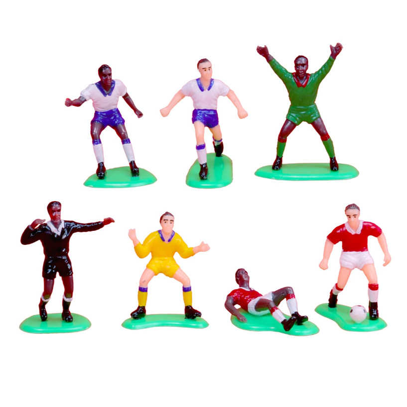 Soccer cake figures set of 9