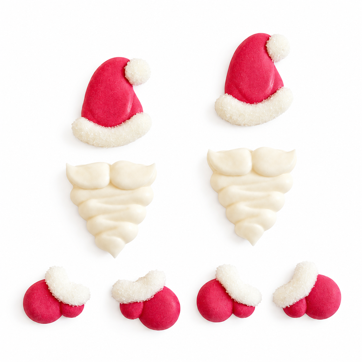 Babbo Natale - Decorazioni in zucchero 2 pezzi (8 parti)